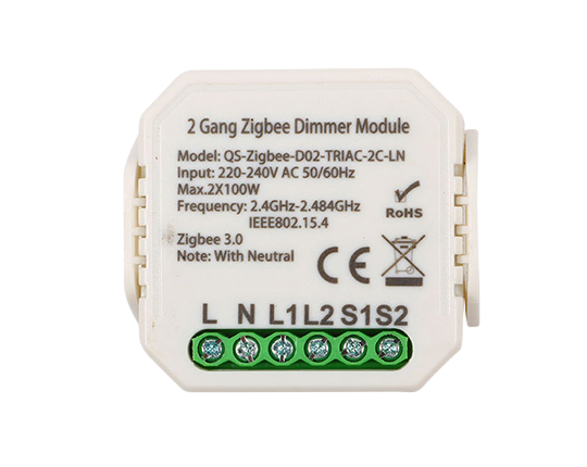 2 Gangs Zigbee Dimmer Module