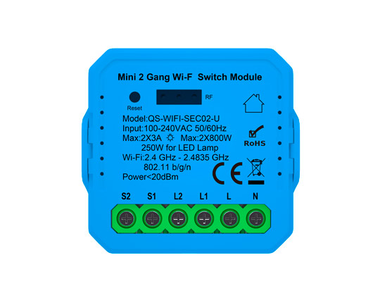 google home relay module ec series 2 gangs wifi switch module with rf receiver