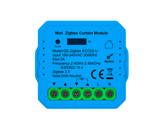 curtain switch module ec series 1 gang zigbee curtain switch module with rf receiver
